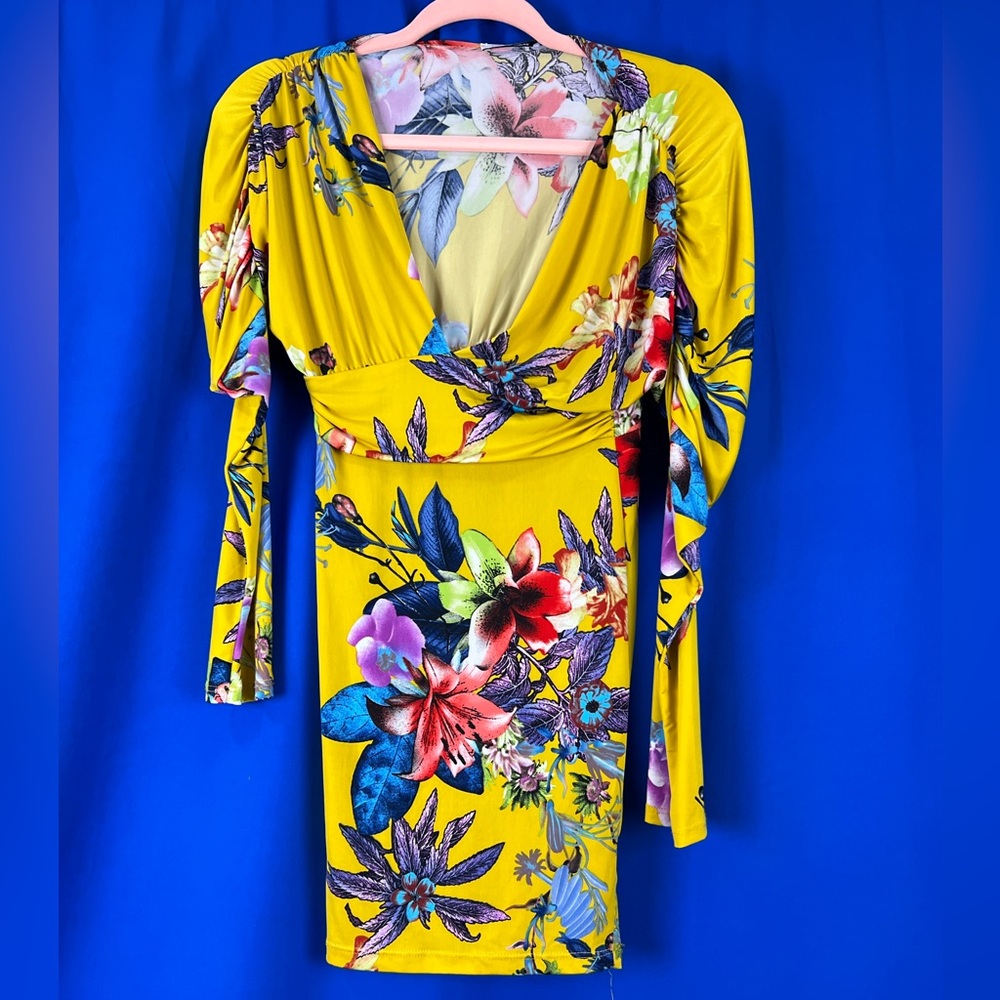 Yellow long sleeve dress